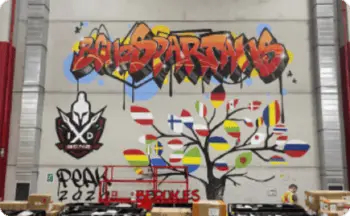 pintura mural Amazon Barcelona graffiti