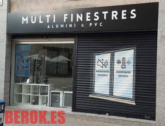 Persiana comercial para tienda de ventanas aluminio y PVC Persiana decorada tienda ventanas aluminio pvc con iconos de aislamiento térmico y acústico