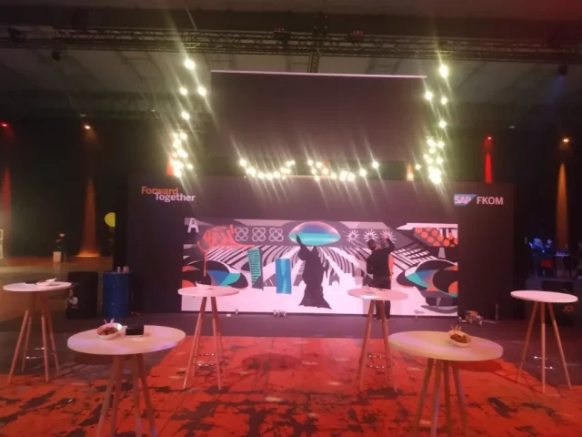 Graffiti en vivo en evento SAP FKOM Barcelona