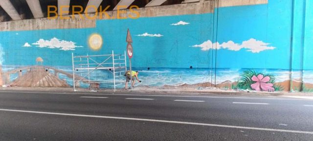 Mural Puerto Cabezas Bilwi en Sant Pere de Ribes