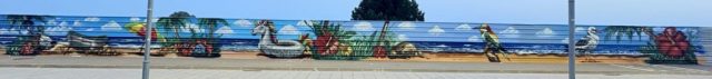 Graffiti Playa con Unicornio, Abejaruco y Garza Real - Cubelles Graffiti playa con unicornio, abejaruco y garza real en Cubelles, arte urbano fantástico en la costa catalana
